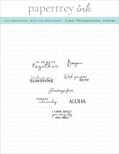 Just Sentiments: Wish You Were Here Mini Stamp Set