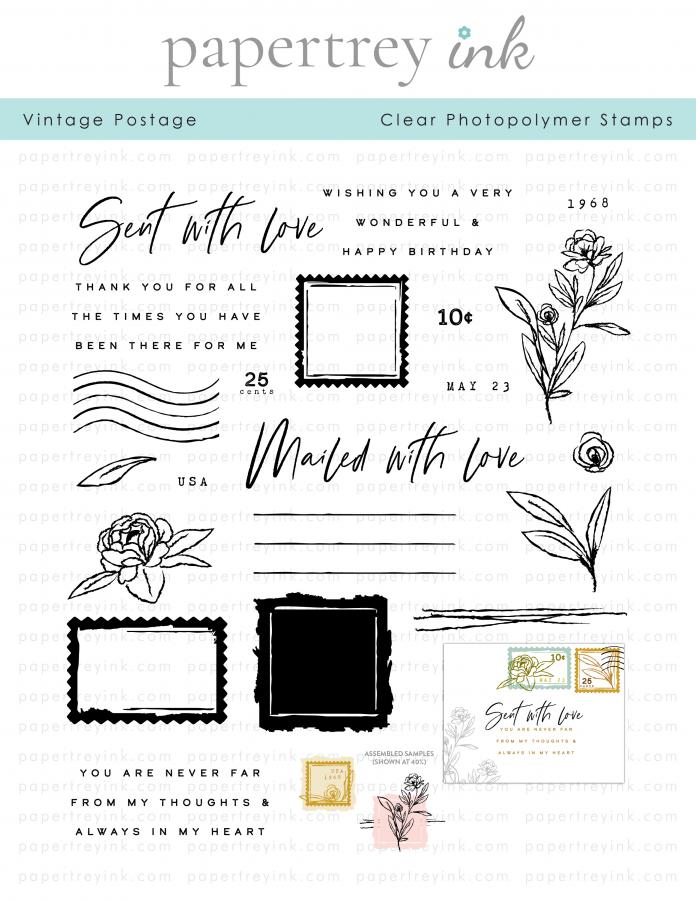 Vintage Postage Stamp Set