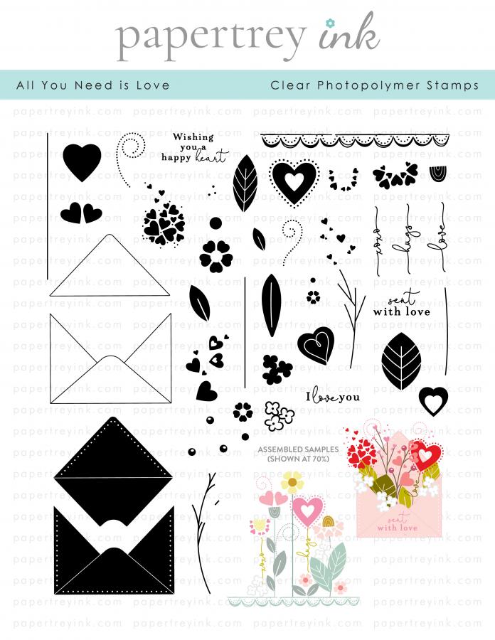 Papertrey Ink All You Need is Love Stamp Set