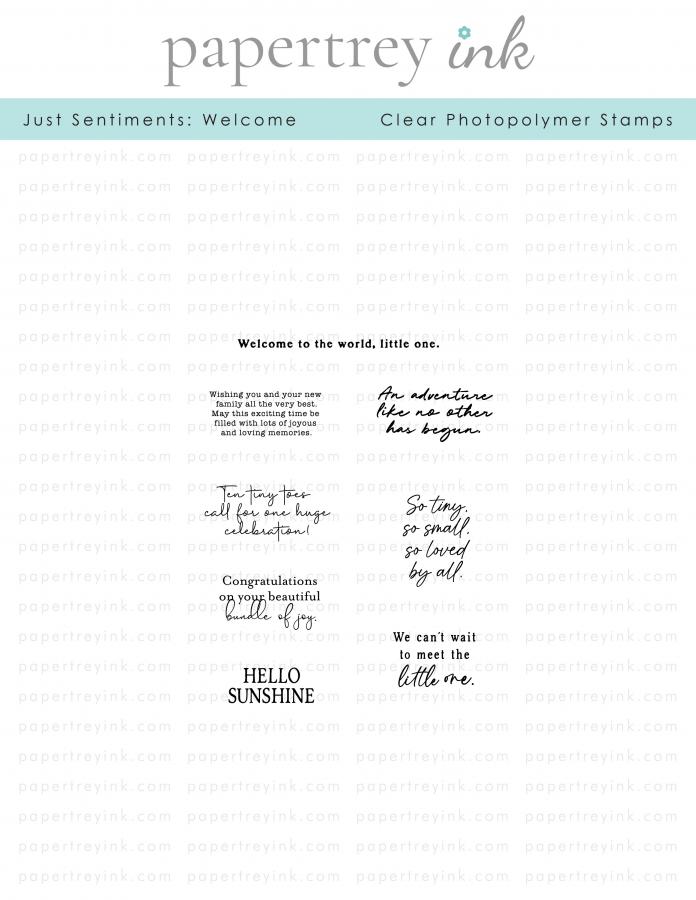 Just Sentiments: Welcome Mini Stamp Set