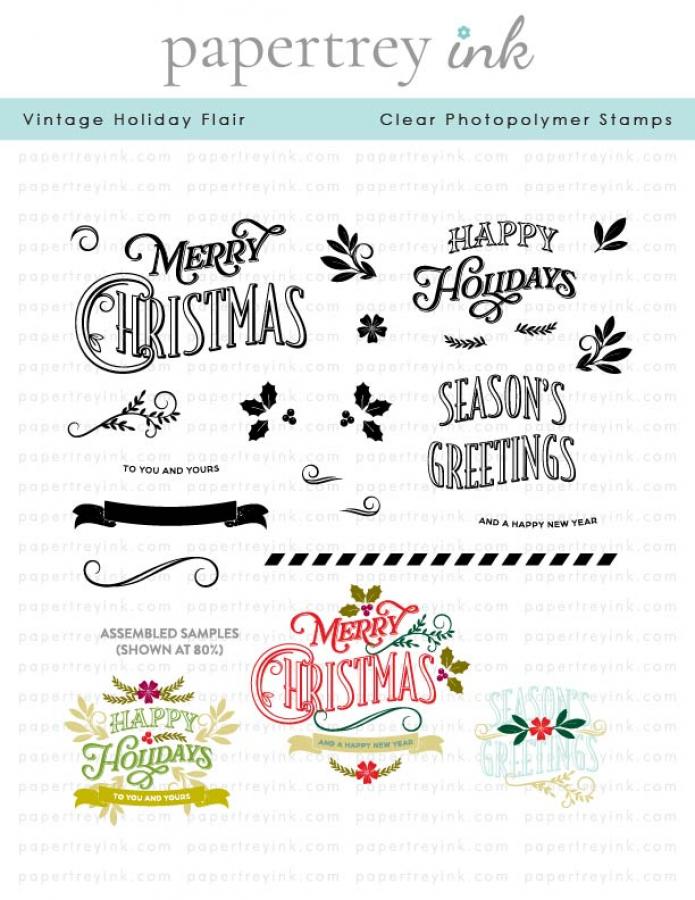 Vintage Holiday Flair Stamp Set