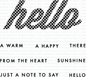 Wonderful Words: Hello Mini Stamp Set