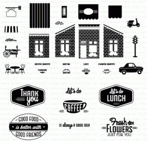 Petite Places: Main Street Stamp Set