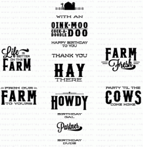 Barnyard Sentiments Mini Stamp Set