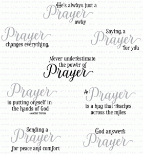 Inspired: Prayer Mini Stamp Set: Papertrey Ink Clear Stamps Dies Paper ...