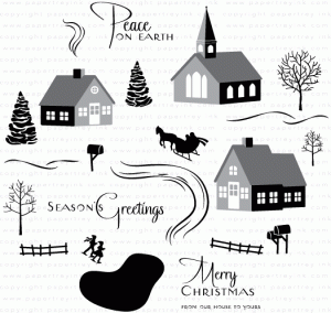 Winter Village Stamp Set