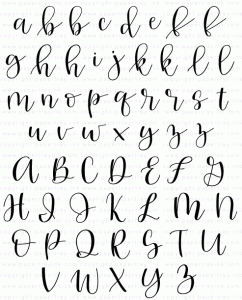 Penned Elegance Alphabet Stamp Set