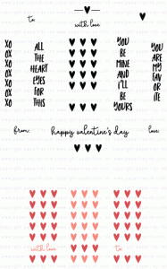 XO Skinny Mini Mini Stamp Set