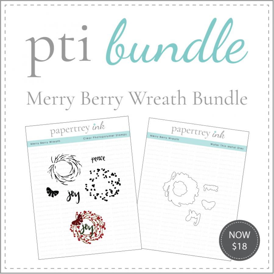 Merry Berry Wreath Stamp Set + Die Bundle