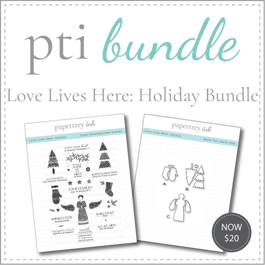 Love Lives Here: Holiday Stamp Set + Die Bundle