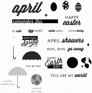 Monthly Moments: April Stamp Set + Die Bundle