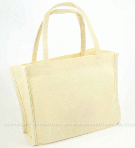 Mini Plain Cotton Tote Bag with Handles