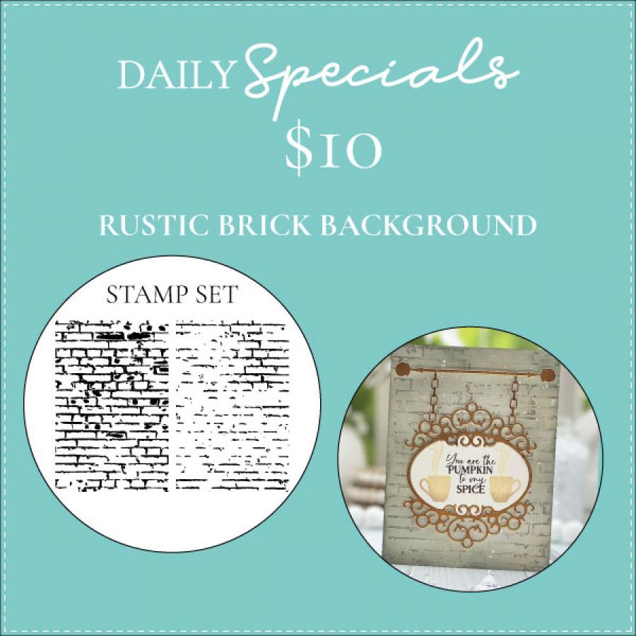 Daily Special - Rustic Brick Background Stamp Set