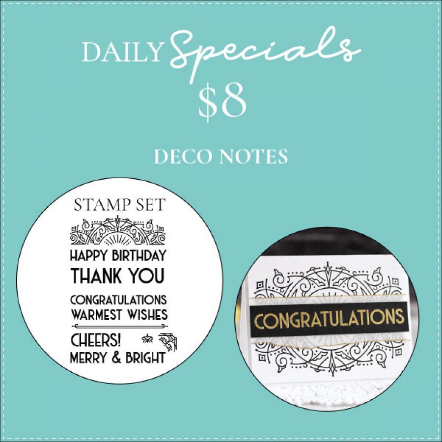 Daily Special - Deco Notes Stamp Set