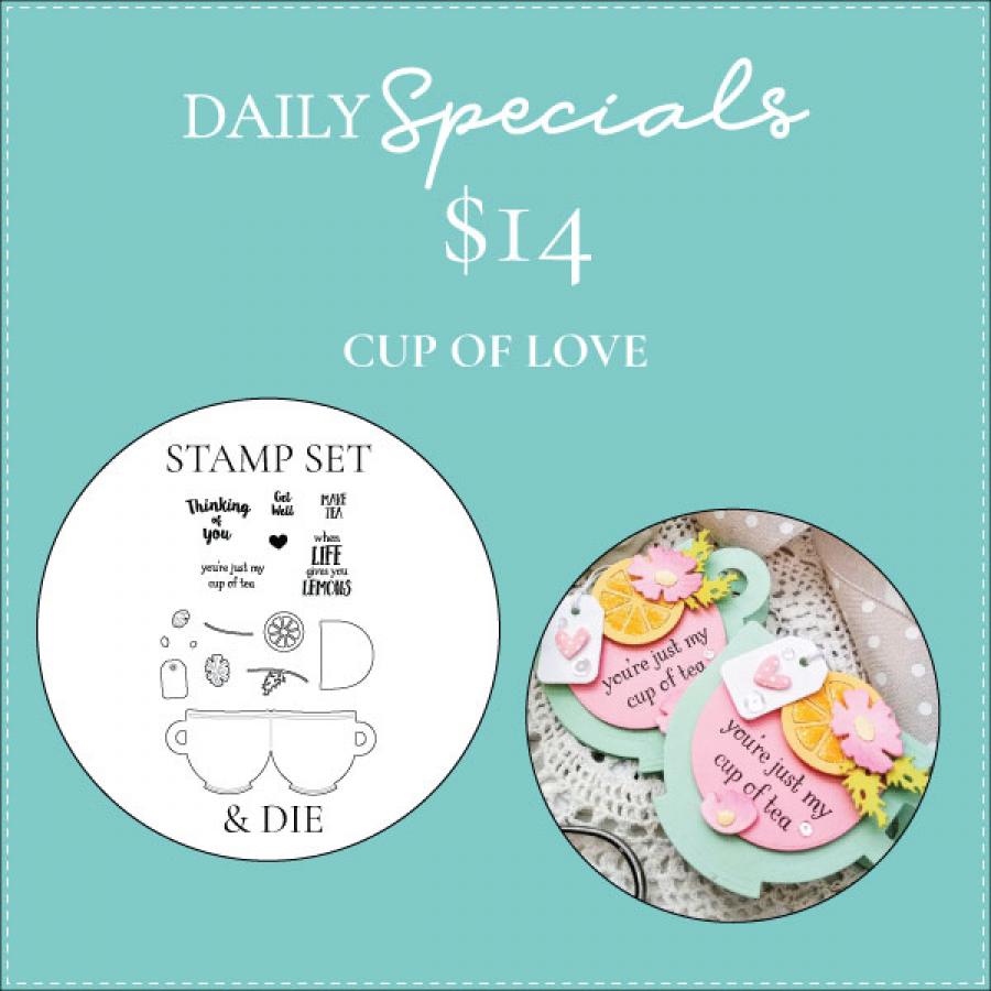 Daily Special - Cup of Love Mini Stamp Set + Die