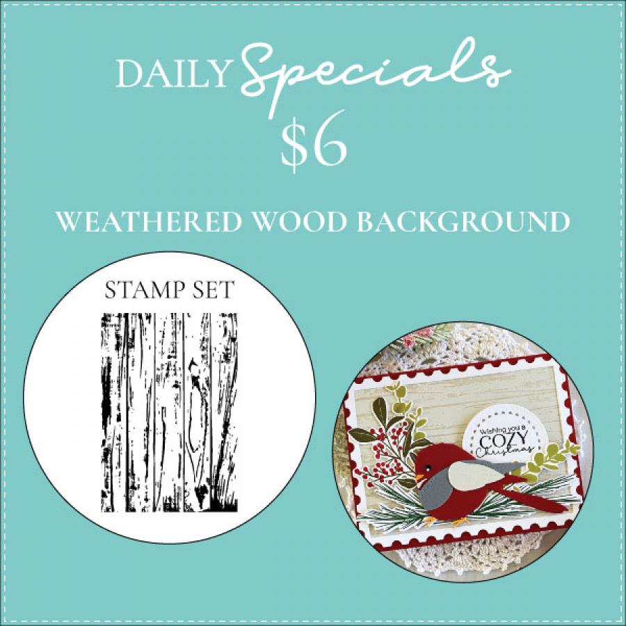 Daily Special - Weathered Wood Background Stamp Set