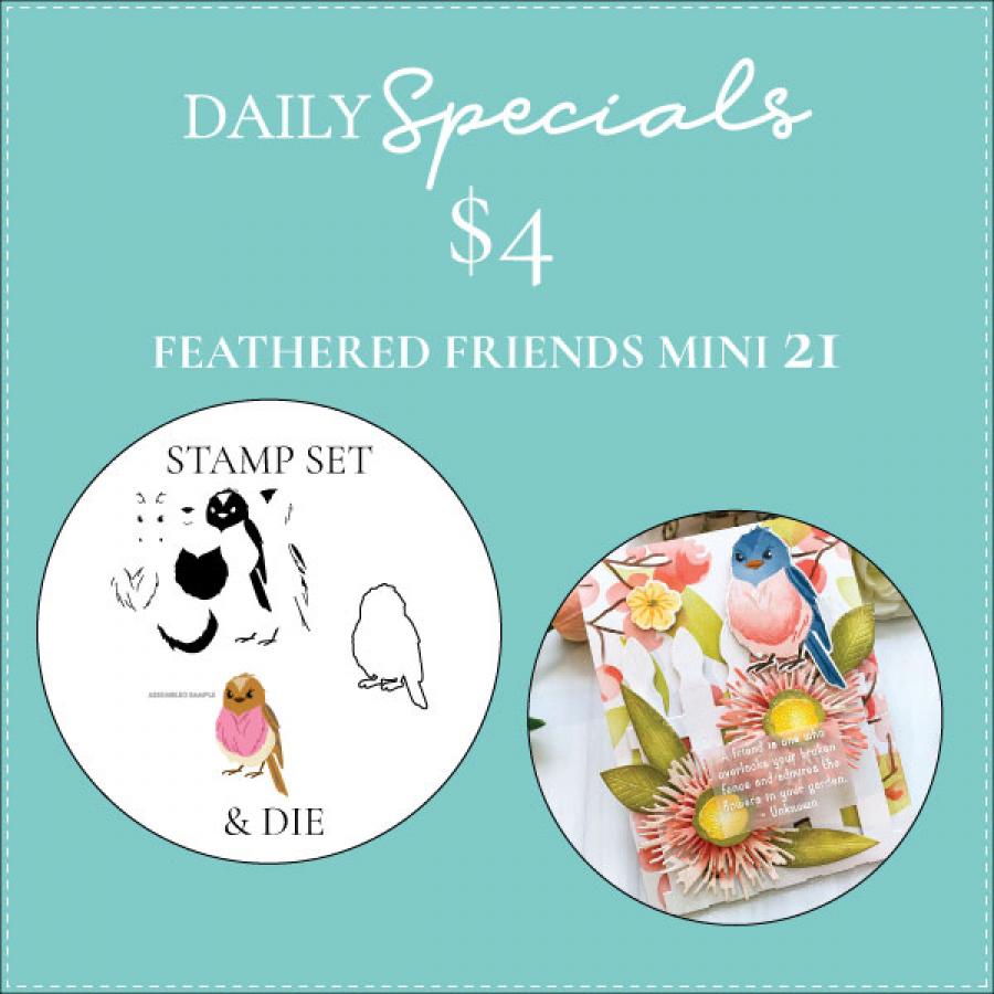 Daily Special - Feathered Friends Mini 21 Mini Stamp Set + Die