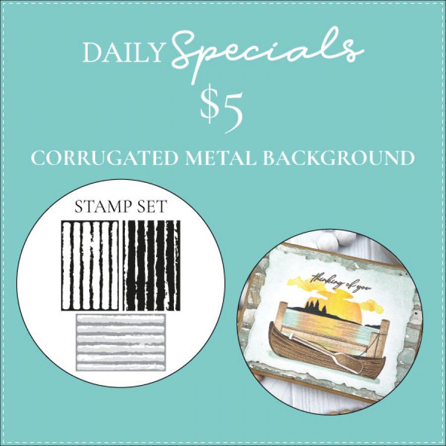 Daily Special - Corrugated Metal Background Stamp Set