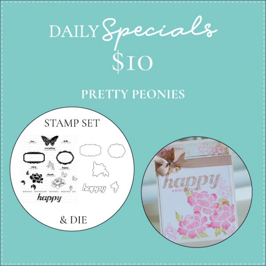 Daily Special - Pretty Peonies Stamp Set + Die