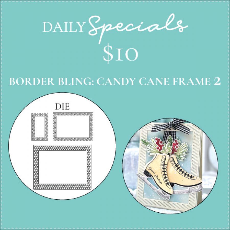 Daily Special - Border Bling: Candy Cane Frame 2 Die