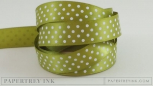 Simply Chartreuse 5/8" Satin Dots Ribbon (5 yards)