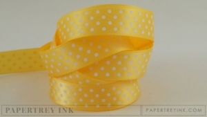 Harvest Gold 5/8" Satin Dots Ribbon (5 yards)