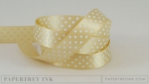 Fine Linen 5/8" Satin Dots Ribbon (5 yards)