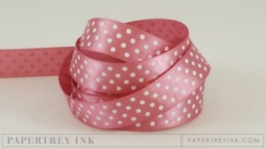 Autumn Rose 5/8" Satin Dots Ribbon (5 yards)