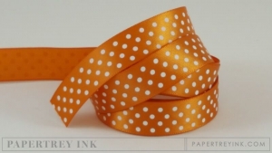 Canyon Clay 5/8" Satin Dots Ribbon (5 yards)