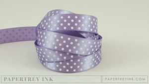 Winter Wisteria 5/8" Satin Dots Ribbon (5 yards)