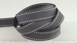 Smokey Shadow 5/8" Saddle Stitch Ribbon (5 yards)