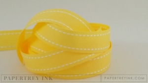 Harvest Gold 5/8" Saddle Stitch Ribbon (5 yards)