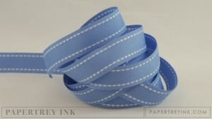 Blueberry Sky 5/8" Saddle Stitch Ribbon (5 yards)