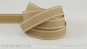 Classic Kraft 5/8" Saddle Stitch Ribbon (5 yards)