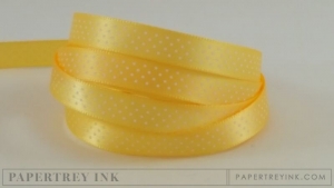 Harvest Gold 3/8" Bitty Dot Satin Ribbon (5 yards)