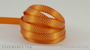 Canyon Clay 3/8" Bitty Dot Satin Ribbon (5 yards)