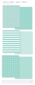 Bitty Big: Aqua Mist Color Collection (24 sheets)