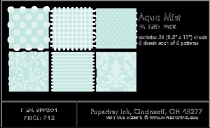 Aqua Mist Pattern Pack (36 Sheets)