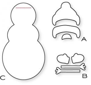 Shape Up Snowman Accessories Mini Stamp Set: Papertrey Ink