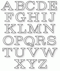 Papertrey Ink - Bookprint Alphabet Upper Die