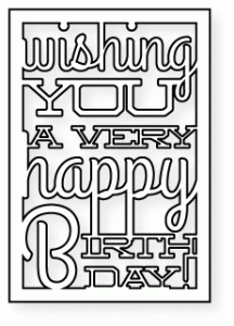 Papertrey Ink - Text Block: Birthday Die