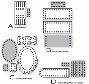 Papertrey Ink - Baby Bootie: Details Die Collection (set of 4)