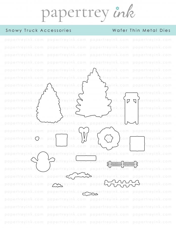 Shape Up Snowman Accessories Mini Stamp Set: Papertrey Ink
