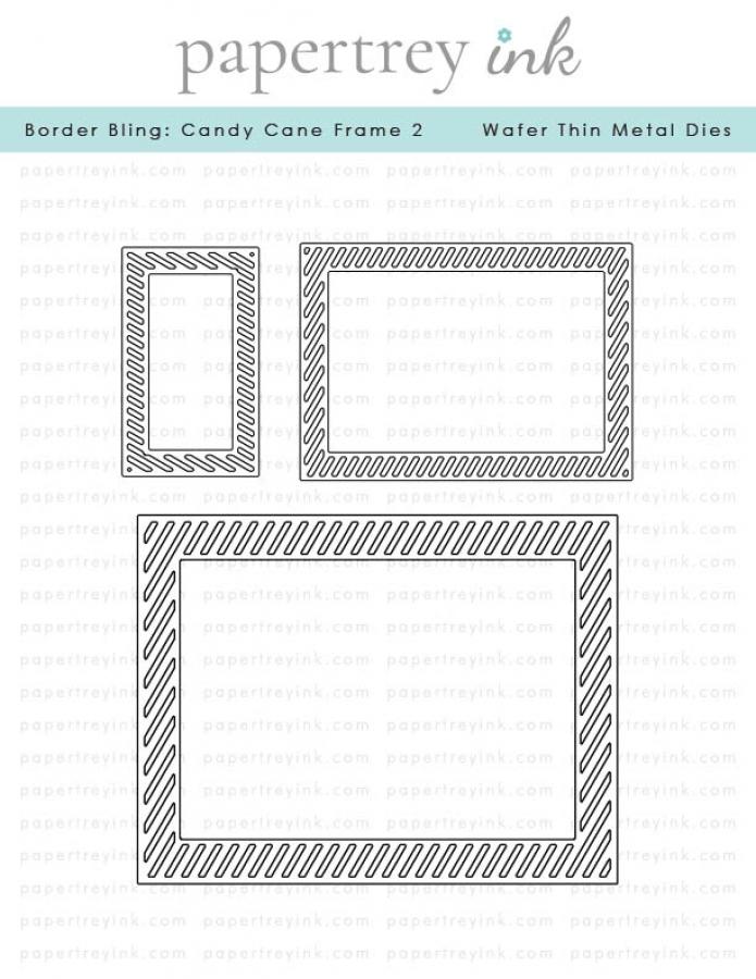 Border Bling: Candy Cane Frame 2 Die