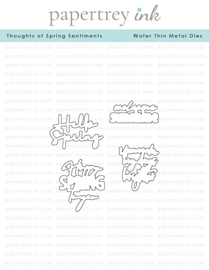 Papertrey Ink - Thoughts of Spring Sentiments Die