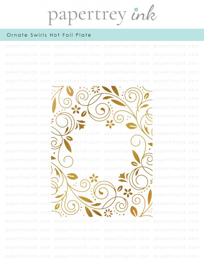 Ornate Swirls Hot Foil Plate