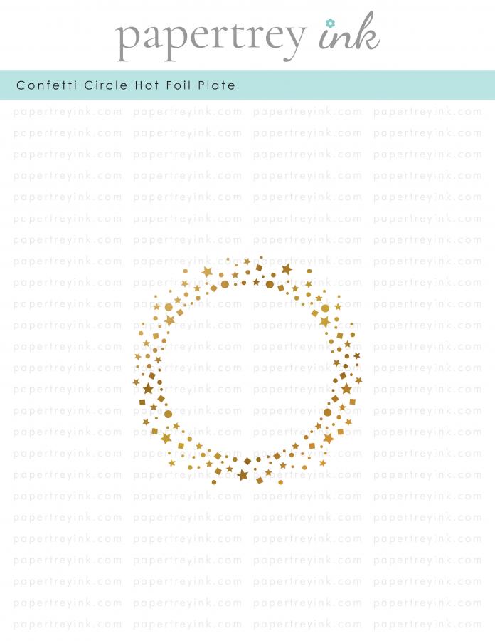 Confetti Circle Hot Foil Plate