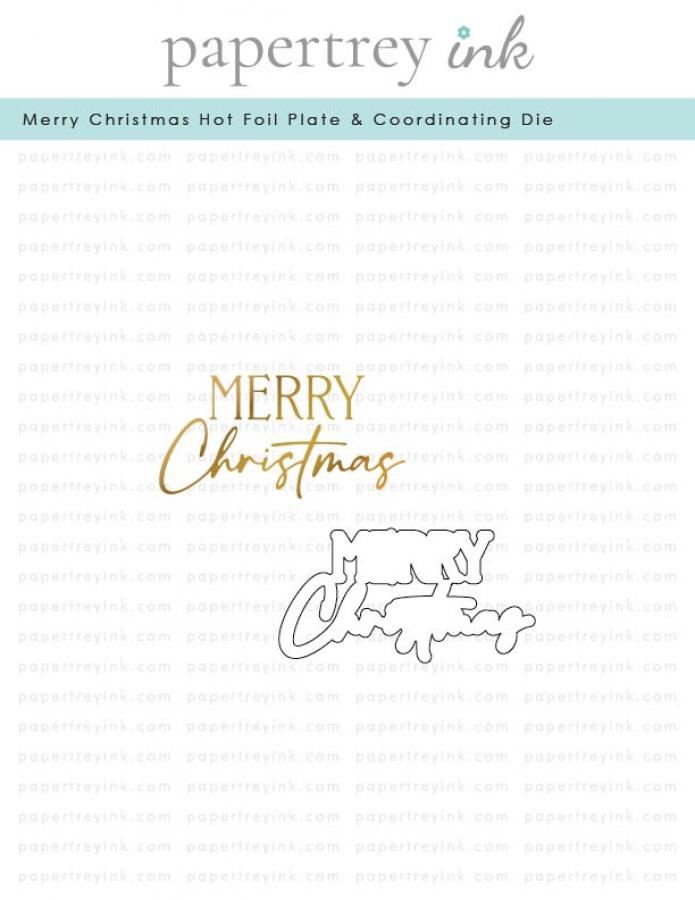 Merry Christmas Hot Foil Plate + Coordinating Die