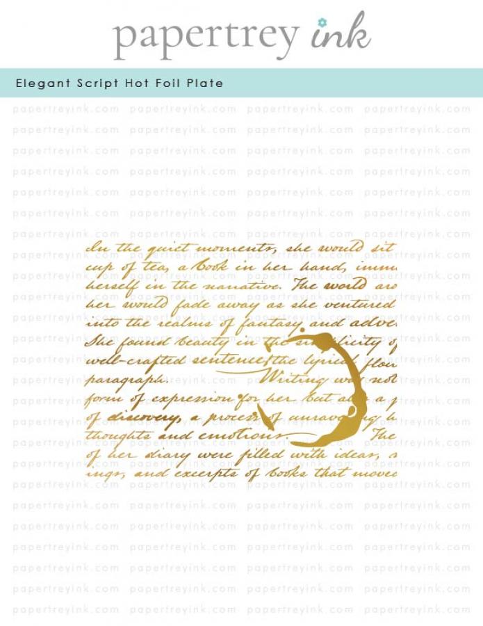 Elegant Script Hot Foil Plate