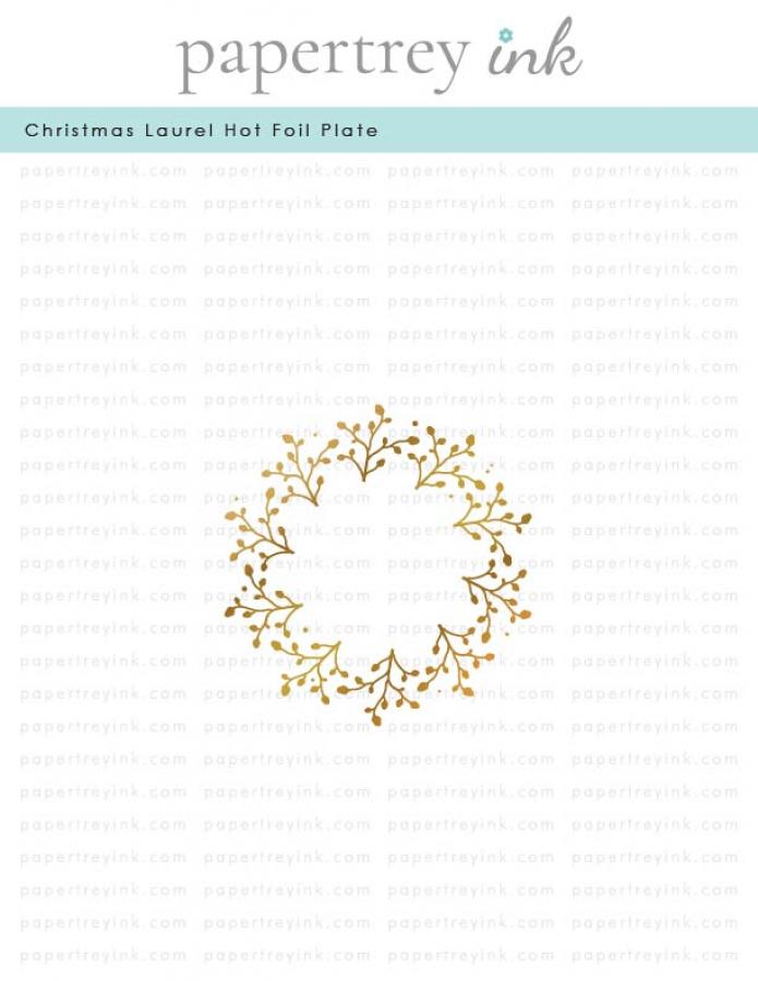 Christmas Laurel Hot Foil Plate